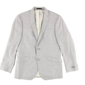 Kenneth Cole Mens Micro-Grid  Blazer Jacket